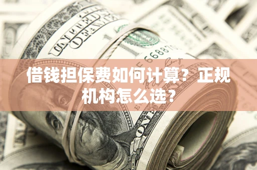 武汉借钱担保费如何计算？正规机构怎么选？