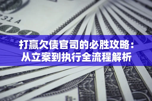 武汉打赢欠债官司的必胜攻略：从立案到执行全流程解析