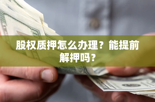 武汉股权质押怎么办理？能提前解押吗？