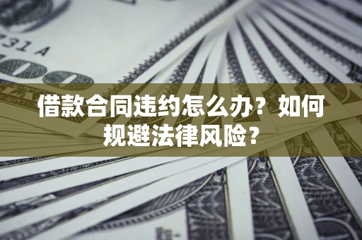 武汉借款合同违约怎么办？如何规避法律风险？