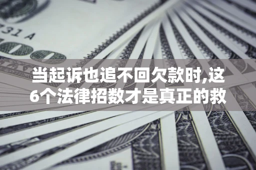 武汉当起诉也追不回欠款时,这6个法律招数才是真正的救命稻草